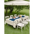 thumbnail image 3 of Outdoor Tablecloth with Umbrella Hole and Zipper, Blue Black Buffalo Checkered Rectangle Table Cloth 60x120 Inch Waterproof Tablecloth, Bones Cute Dogs Pets Picnic Table Cover for Patio Camping, 3 of 7