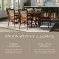 thumbnail image 4 of Maven Lane Leon Traditional Wooden Dining Table in Antiqued Brown Finish, 4 of 7