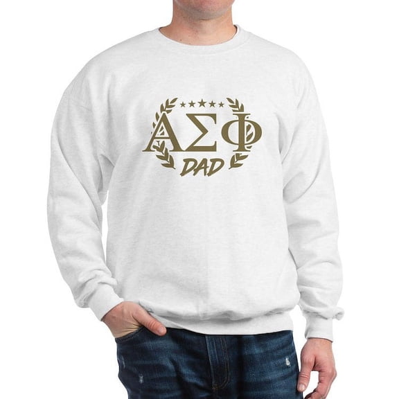 CafePress - Alpha Sigma Phi Greek Dad Gold Sweatshirt - Crew Neck Sweatshirt
