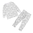 thumbnail image 1 of XDZJLR Ensemble de Pyjama pour Garçons Tout-Petits Mode Décontractée Diy Imprimé Lapin de Pâques Œuf Manches Longues Col Rond et Pantalon Droit Long Blanc 7-8 Ans, 1 of 3