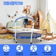 thumbnail image 3 of 36" Mini Trampoline for Kids Ages 1-6, SHINPT Trampoline for Toddlers for Birthday Gift, 36in Toddler Trampoline Indoor/Outdoor with Handle, Small Trampoline for Yard, Lawn, Garden, Backyard, 3 of 8