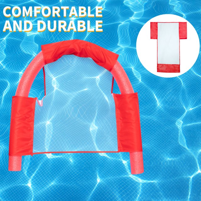 Silla Flotante para Piscina - Hamaca de Agua Multiusos (6.5x150cm Rojo)
