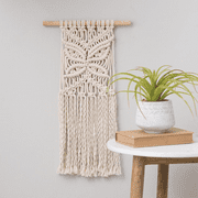 Leisure Arts Macrame Butterfly Kit with Wood Dowel and Cord