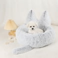thumbnail image 4 of Soft Cat Bed, Calming Dog Bed Plush Pet Bed With Anti-Slip Bottom Warm Round Dogs Cushion, 4 of 7