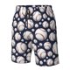 thumbnail image 4 of Balery Cute Basebal Traje de Baño Estilo Hawaiano para Hombre, Shorts de Secado Rápido con Bolsillos-3X-Large, 4 of 6