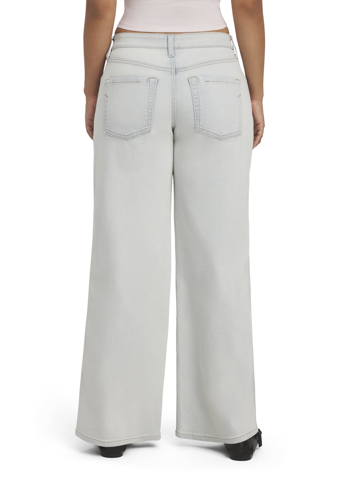Mills by Millie Bobby Brown Women's Low Rise Boyfriend Denim Jeans, Sizes 00-18