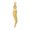 Yellow, variant on 14k Yellow Gold Large Italian Horn Pendant - 3.0 Grams - Measures 33.5x21.4mm