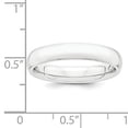 thumbnail image 5 of Platinum 4mm Half-Round Comfort Fit Lightweight Band Ring Size 10.5, 5 of 6