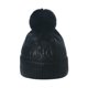 thumbnail image 1 of Gorro de invierno, gorro cálido de punto trenzado grueso para mujeres y hombres con gorro con pompón de piel sintética, 1 of 5