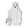 thumbnail image 1 of Estatua de perro caminando, decoración de mesa para Halloween, escultura artística, figura de perro para escritorio Blanco, 1 of 9