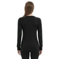 thumbnail image 2 of Womens 100% Merino Wool Base Layer Top for Ski Lightweight Thermal Underwear Shirts, 2 of 7
