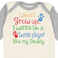 thumbnail image 4 of Inktastic Tennis Player Like Daddy Boys or Girls Long Sleeve Baby Bodysuit, 4 of 5
