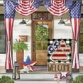 thumbnail image 3 of American Flag Paw Print Patriotic 4th of July Garden Flag 12x18 Inch Double Sided Outside, Welcome Buffalo Plaid Yard Outdoor Decoration, 3 of 6