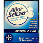 2 Pack - Alka-Seltzer Original Effervescent Tablets, 24 Tablets Each