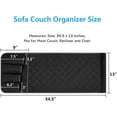 thumbnail image 2 of HLONK Sofa Armrest Organizer Non-Slip Arm Chair Bedside Caddy Storage Organizer for Recliner Couch with 5 Pockets for Cell Phone TV Remote Control Magazines, 2 of 5