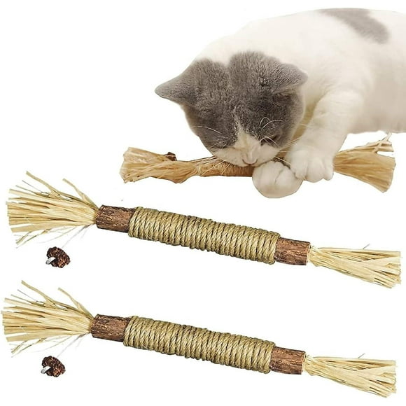 Set of 2 Catnip Sticks, Chewing Sticks, Catnip Sticks for Grinding Teeth, Catnip Sticks, Catnip Toy PXCL