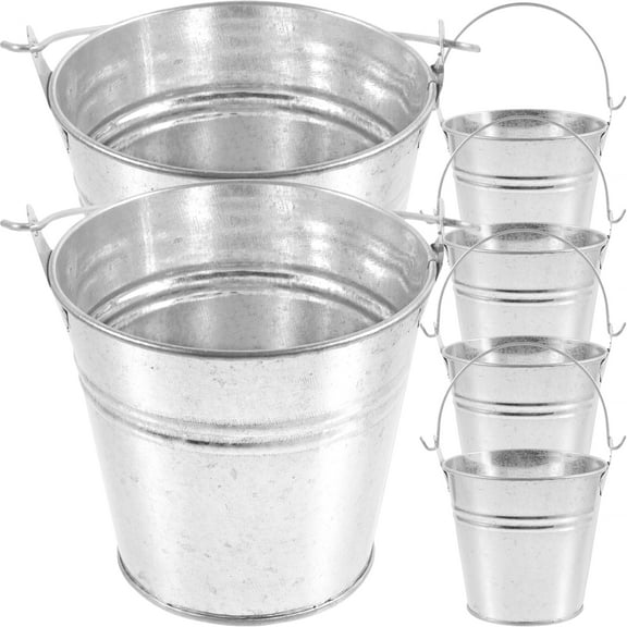 unbranded  6 Pcs Holiday Party Candy Bucket Portable Snack Basket Supplies 6pcs (10*9*7)