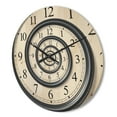 thumbnail image 3 of Designart 'Analog Wall Time Spiral ' Modern Wood Wall Clock, 3 of 5
