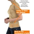 thumbnail image 2 of Women Seamless Short Sleeve Mock Neck Turtleneck Blouse Top Stretch Tee Shirts, 2 of 3
