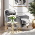 thumbnail image 5 of Pangea Home Z-Edward Square Side Table Gold, 5 of 7