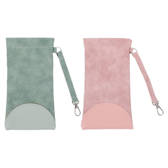 MasteelfCA 2Pcs Sunglasses Bags Portable Anti-pressure Glasses Pouches (Assorted Color)