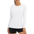 thumbnail image 1 of Protection UV UPF 50+ pour Femmes, T-Shirts de Soleil à Manches Longues, Séchage Rapide, Hauts de Natation Athlétiques pour Entraînement, Course, Randonnée, 1 of 4