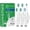 Combo, variant on Brushmo e-Series Total Clean Replacement Toothbrush Heads Compatible with Philips Sonicare Screw-on Handles, Medium-Firm DuPont Bristles, BM726, 6-Pack, White