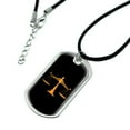 thumbnail image 2 of Scales Of Justice Legal Lawyer Military Dog Tag Pendant Necklace with Cord, 2 of 4