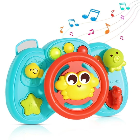 Baby Learning Musical Steering Wheel Toys for Toddlers 1-3,Educational Driving Car Interactive Toy with Sounds,Birthday Gifts for 1 Year Old Boys Girls 6 12 18 Months