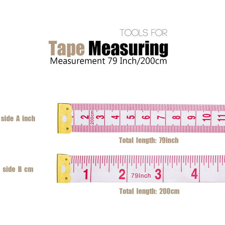 1Pc 2M/79'' Tape Measures Body Measuring Ruler Sewing Tailor Durable Soft  Flat Ruler Centimeter Meter - AliExpress