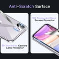 thumbnail image 4 of JETech 3 in 1 Case for iPhone 11 6.1-Inch, with 2-Pack Screen Protector and 2-Pack Camera Lens Protector, Non-Yellowing Shockproof Bumper Phone Cover, Full Coverage Tempered Glass Film (Clear), 4 of 7