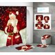 thumbnail image 5 of Cortinas de ducha para baño con impresión digital HD, de poliéster, impermeables y navideñas, 5 of 6
