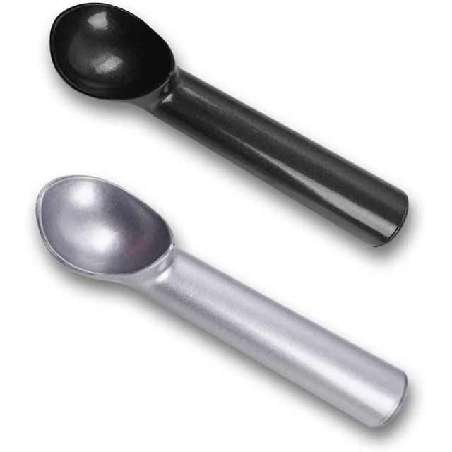Cuchara de helado, 2 unidades de 7 pulgadas antiadherente anticongelante de helado Scooper de una pieza de diseño de aluminio para lavavajillas seguro Feliz Sencillez