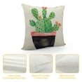 thumbnail image 4 of COMIO  Square Throw Pillow Covers Green Plant Pot Cartoon Cactus Cacti Red Flowers Home Decorative Cushion Case Succulent Accent Pillow Protector (Dot Pot), 4 of 5