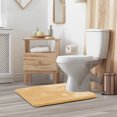 thumbnail image 1 of 1 Contour Clara Clark Bath Mat Bathroom Rug - Absorbent Memory Foam Bath Rugs - Non-Slip, Thick, Cozy Velvet Feel Microfiber Bathrug, Plush Shower, Toilet- Floor Bathmats Carpet - Cream - 24"x19", 1 of 6