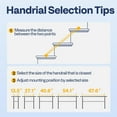 thumbnail image 3 of SPECSTAR 2-Pack Outdoor Handrails, 2-Pack Galvanized Steel Railing, Black Round Exterior Hand Railing for Porch, Deck, or Indoor Stairs, 3 of 8
