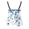 thumbnail image 4 of Wamejoo Womens 2026 Tankini Swimsuits Tummy Control Flowy Swimwear Two Piece Bathing Suits Swim Tank Top with Boyshorts（Blue, 3XL), 4 of 5