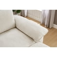 thumbnail image 6 of 51" Oversized Recliner Lounge Chair with Storage Ottoman & Hidden Compartment, Plush Chenille Fabric for Living Room, Balcony, Nap - Beige for Adults, 6 of 9