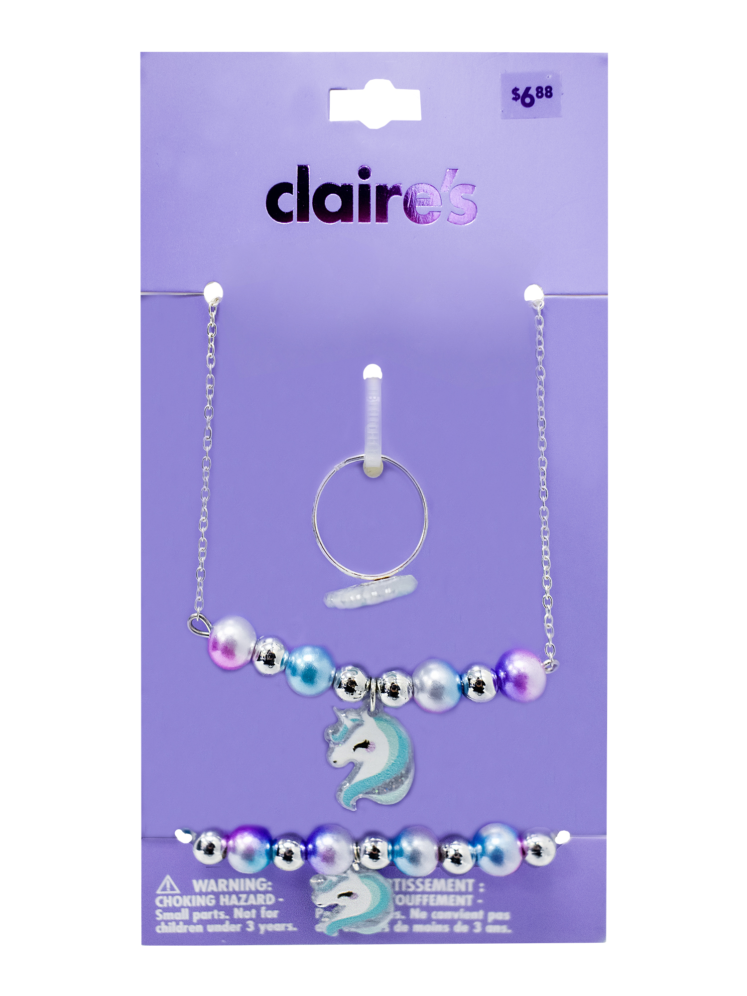 CLAIRES NECKLACE/BRACELET/RING UNICORN