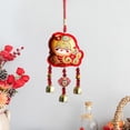 thumbnail image 3 of Plush Pendant 2025 New Year Hanging Pendant with Hook Year of Snake Auspicious Cartoon Lion Tassel Tree Window Car Decoration Chinese Style Pendant, 3 of 8