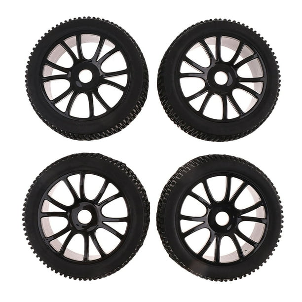 4x Llantas y Neumáticos Ruedas 17 mm Hub Color Negro Accesorios para 1:8 RC Coche Vehículo Todoterreno HSP HPI