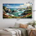 thumbnail image 4 of Designart "Coastline Papercut Coastal Rocky wall art" Landscapes Metal Wall Decor Set, 4 of 5