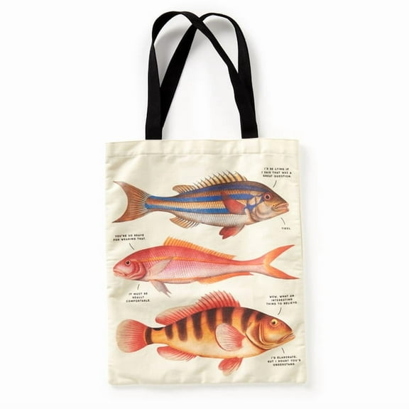 Judgy Fish Canvas Tote, (Hardcover)