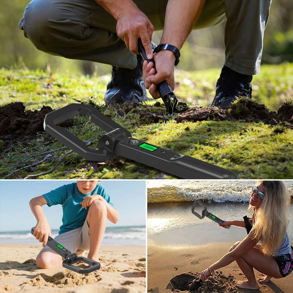 CEORPER Foldable Metal Detector Simple Operation LCD Display Distance Indicator Sound Alerts Metal Targets Detection