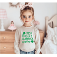 thumbnail image 4 of Bump and Beyond Designs St. Patrick's Day Shirt Toddler, Shamrock Wishes Sweatshirt (Heather Grey 2T), 4 of 5