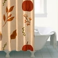 thumbnail image 4 of Happy Thanksgiving Farm Pumpkins Harvest Shower Curtains,Washable Bathtub Curtains with Hooks Friendly Polyester Fabric Bathroom Curtains for Halloween Thansgiving Christmas Hotel Dorm, 4 of 5