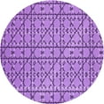 thumbnail image 1 of Ahgly Company Machine Washable Indoor Round Transitional Violet Purple Area Rugs, 7' Round, 1 of 7