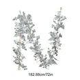 thumbnail image 3 of Mecorevxz Christmas Rattan Leaf Berry Garland Christmas Wall Hanging Simulation Arrangement Props(72inch,Silver), 3 of 7