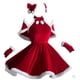 thumbnail image 4 of Disfraces de Navidad para mujer, dulce doncella, vestido rojo de Navidad, vestido sexy de Navidad, trajes de franela, pelusa, 4 of 4