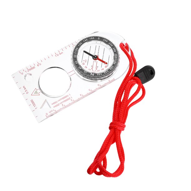 Electronicheart Compass Map Ruler Camping Outdoor Compass Map Scale